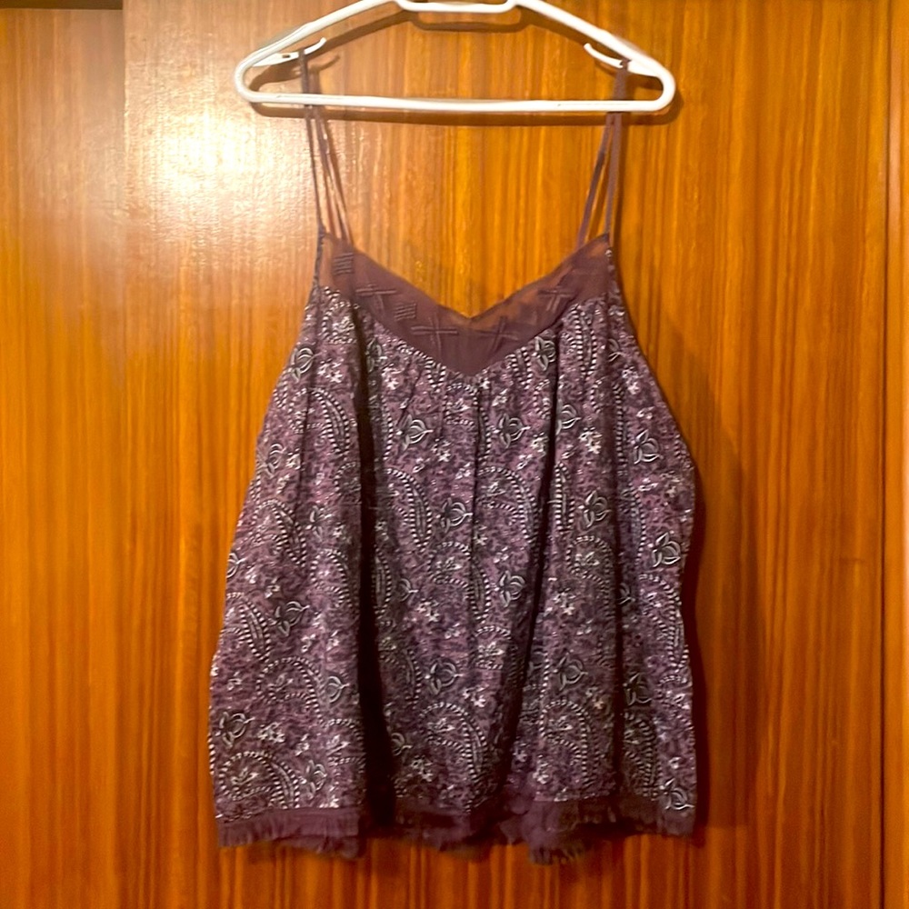 Never worn lined camisole-style cotton tank top by Temperance in size XL.